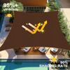 Rectangular Balcony Sun Shade, Brown, 3.5 x 5 m view 2