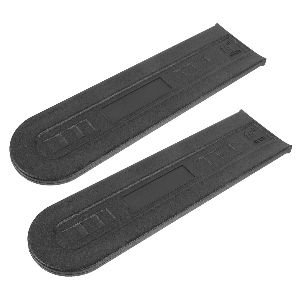 Chainsaw Bar Protective Covers, 2 Pieces, Plastic, Black