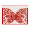 NMZXSTKN 50 Red Butterfly Laser-Cut Wedding Invitation Covers view 1