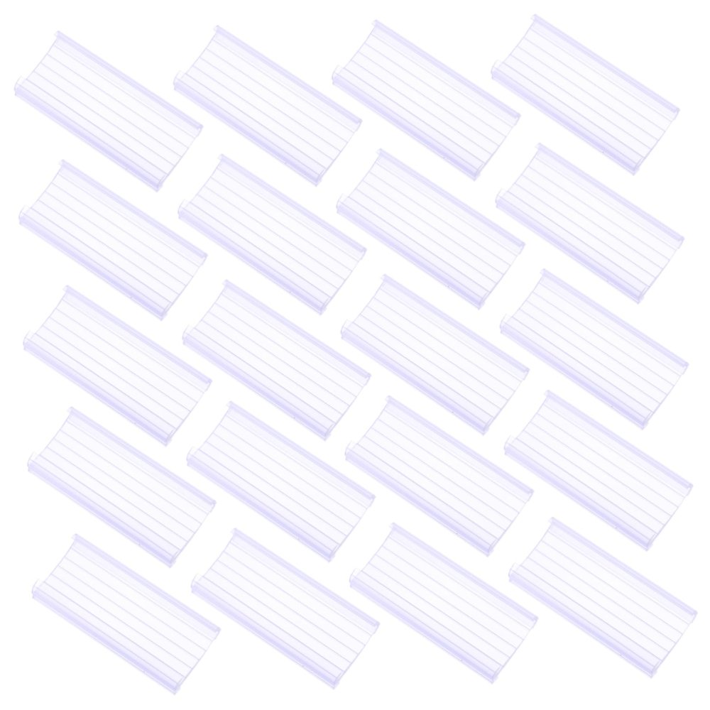 LALAFINA PVC Label Holders, Clear Price Tag Stands for Retail Shelves, Sturdy, 20-Pack