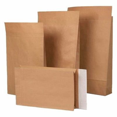 VEPATIM 25 Kraft Paper Gusseted Mailing Envelopes with Self-Adhesive Flap, 300 x 80 x 430 + 50 mm