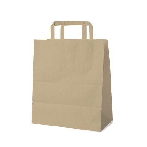 VEPATIM 50 Brown Paper Bags, 32 x 26 x 14 cm, with EAN Code