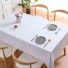 Stfery Wei Home PVC Tablecloth 140 x 200 cm, Solid Color, Stain-Resistant view 1