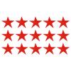 QUARKZMAN 15-Piece Iron-On Star Patches, Bright Red, 70 mm view 1