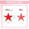 QUARKZMAN 15-Piece Iron-On Star Patches, Bright Red, 70 mm view 2