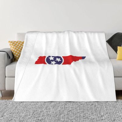 Tennessee Map Print Fleece Blanket, Ultra-Soft, Lightweight and Warm