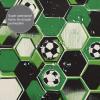 Mexpekil Football Shower Curtain, Waterproof, Mold-Resistant, Washable, with 12 Plastic Hooks, 183 x 183 cm, Green view 4