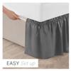 FOVAOK Thick Bed Skirt with Dust Ruffle, Easy to Install, Elastic Band, Pleated, Wrinkle-Resistant, Machine Washable (Pink, 100 x 200 x 38 cm) view 3