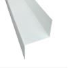 1 m Z-Profile Z-Angle Cover Profile, Aluminum/Zinc, White RAL 9010, A=35 mm B=130 mm C=35 mm view 1