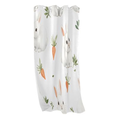 RPLIFE White Rabbit and Carrot Blackout Window and Door Curtain