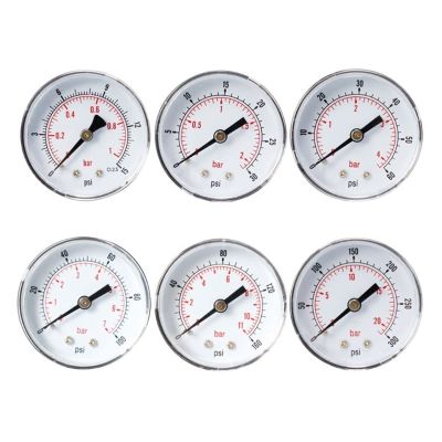 Axial Pressure Gauge, 52 mm, 1/8 BSPT Rear Mount, 0–300 PSI