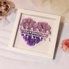 Personalized Shadow Box with Flower Heart for Mom, Roses with Names, Custom Frame, Gift for Mom and Grandma (26.5 x 26.5 x 4 cm) view 4
