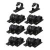 20 Self-Adhesive Plastic Cable Clips, Black view 1