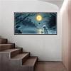 Paint by Numbers Kit for Adults and Beginners, Moon and Dog, 40 x 80 cm view 2