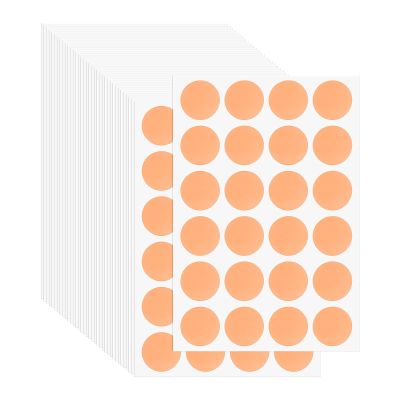 PATIKIL 1008-Piece Apricot Adhesive Dot Labels, 19 mm Round Marking Stickers