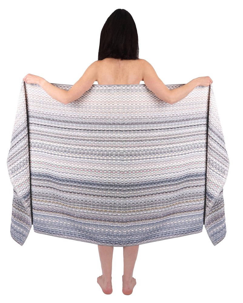 Betz XXL Bath Towel, Shower Towel, Sauna Towel, Beach Towel, 100% Cotton, Checkered, Multicolor/Light, 100 x 200 cm