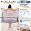 Betz XXL Bath Towel, Shower Towel, Sauna Towel, Beach Towel, 100% Cotton, Checkered, Multicolor/Light, 100 x 200 cm view 2