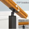 Iron Railing Posts for Stairs, 90 cm, Side-Mounted, 10-Pack view 3