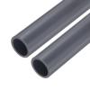 QUARKZMAN 2-Piece PVC Pipe, 17.6 mm Inner Diameter, 0.23 m Long, Round Plastic Tube for Gardens, Aquariums, Water Lines, Cable Conduits, and Ventilation, Light Gray view 1