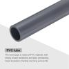 QUARKZMAN 2-Piece PVC Pipe, 17.6 mm Inner Diameter, 0.23 m Long, Round Plastic Tube for Gardens, Aquariums, Water Lines, Cable Conduits, and Ventilation, Light Gray view 4