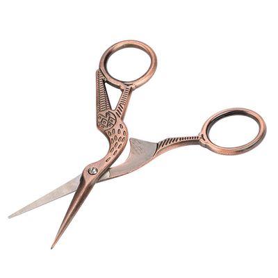 Vintage Stainless Steel Crane-Shaped Embroidery Scissors