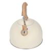 Whistling Stainless Steel Tea Kettle with Ergonomic Handle, Spout Cover, 2.5 L, Beige view 2