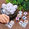 10 Rounded White Acrylic Blank Dice view 2