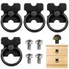 AUTUUCKEE Vintage Black Drawer Pulls and Ring Handles, 4-Pack view 1