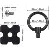 AUTUUCKEE Vintage Black Drawer Pulls and Ring Handles, 4-Pack view 3