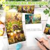COCHIE 12-Piece Easter Card Set with Envelopes, Cute Bunny Designs, A6 Folded Greeting Cards view 3