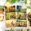 COCHIE 12-Piece Easter Card Set with Envelopes, Cute Bunny Designs, A6 Folded Greeting Cards view 4