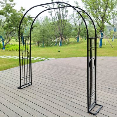 Metal Garden Arch Trellis, Large Rose Arbor for Weddings