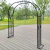 Metal Garden Arch Trellis, Large Rose Arbor for Weddings view 1