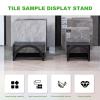 Floor-Standing Tile Display Rack, 38 x 100 x 20 cm, Black view 3