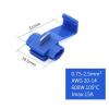 Wire Connector That Does Not Damage Cable Insulation, Crimping Quick Connector Electrical Terminals (Blue, One Size) view 4
