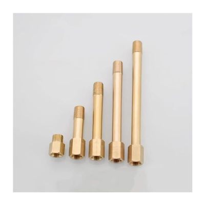BKGWCSOR M10/M12/M14, 1/8"/1/4" Female-to-Male Brass Long Nipple Pipe Fitting (BSP1I8-M10x1.5 L75)
