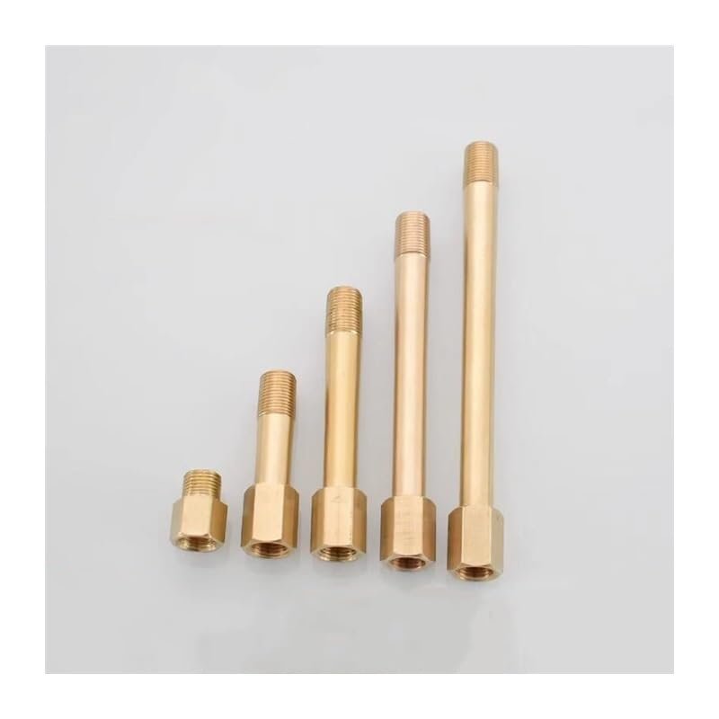 BKGWCSOR M10/M12/M14, 1/8"/1/4" Female-to-Male Brass Long Nipple Pipe Fitting (BSP1I8-M10x1.5 L75)