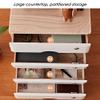 Rustic Solid Wood Desk Organizer with Lockable Drawers view 4