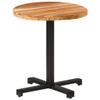 NQJIBUE Home Garden Round Bistro Table, 70 x 75 cm, Solid Acacia Wood view 1