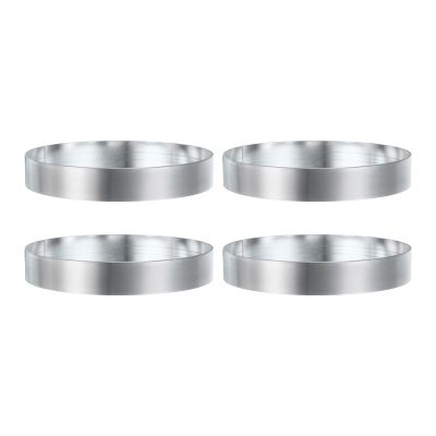QUARKZMAN 4-Piece 12 cm Stainless Steel Cake Rings