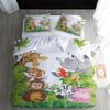 ZDABAOEC Jungle Animals Kids’ Bedding Set, 100 x 135 cm, 2-Piece Microfiber Set view 1