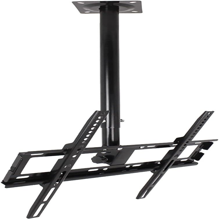 ENJOYOU Universal TV Mount, Multifunctional Ceiling Mount for 32–55-Inch TVs, Up to 400 x 400 mm, 110 lb/50 kg, White/Black