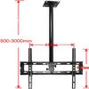 ENJOYOU Universal TV Mount, Multifunctional Ceiling Mount for 32–55-Inch TVs, Up to 400 x 400 mm, 110 lb/50 kg, White/Black view 2