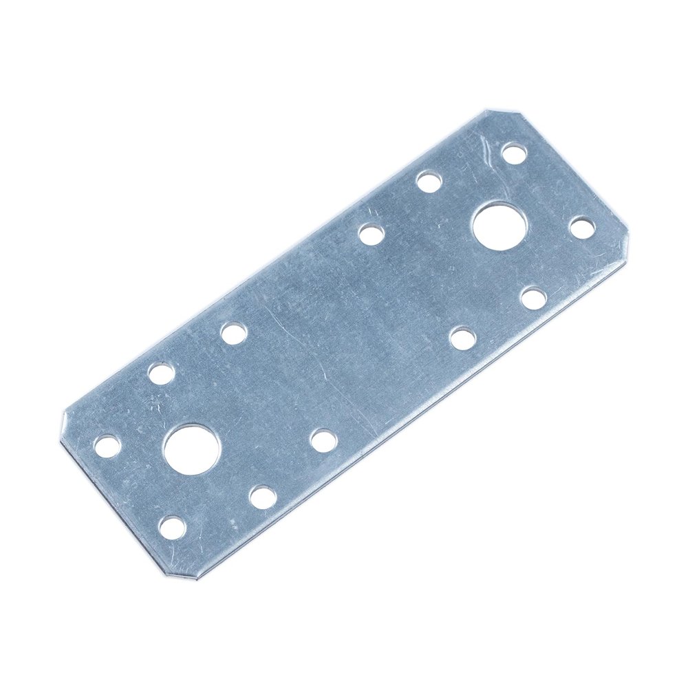 Perforated Wood Connector Plates, 8 Pieces, 45 x 120 x 2, Electro-Galvanized Steel