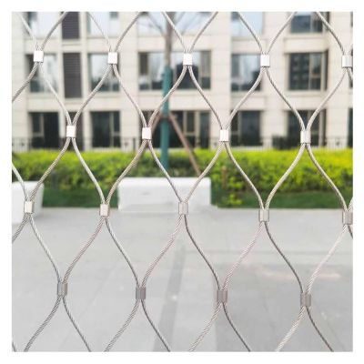 DTVEW 304 Stainless Steel Wire Rope Mesh, X-Type, 6 cm/1.5 mm, 2.5 x 16 m