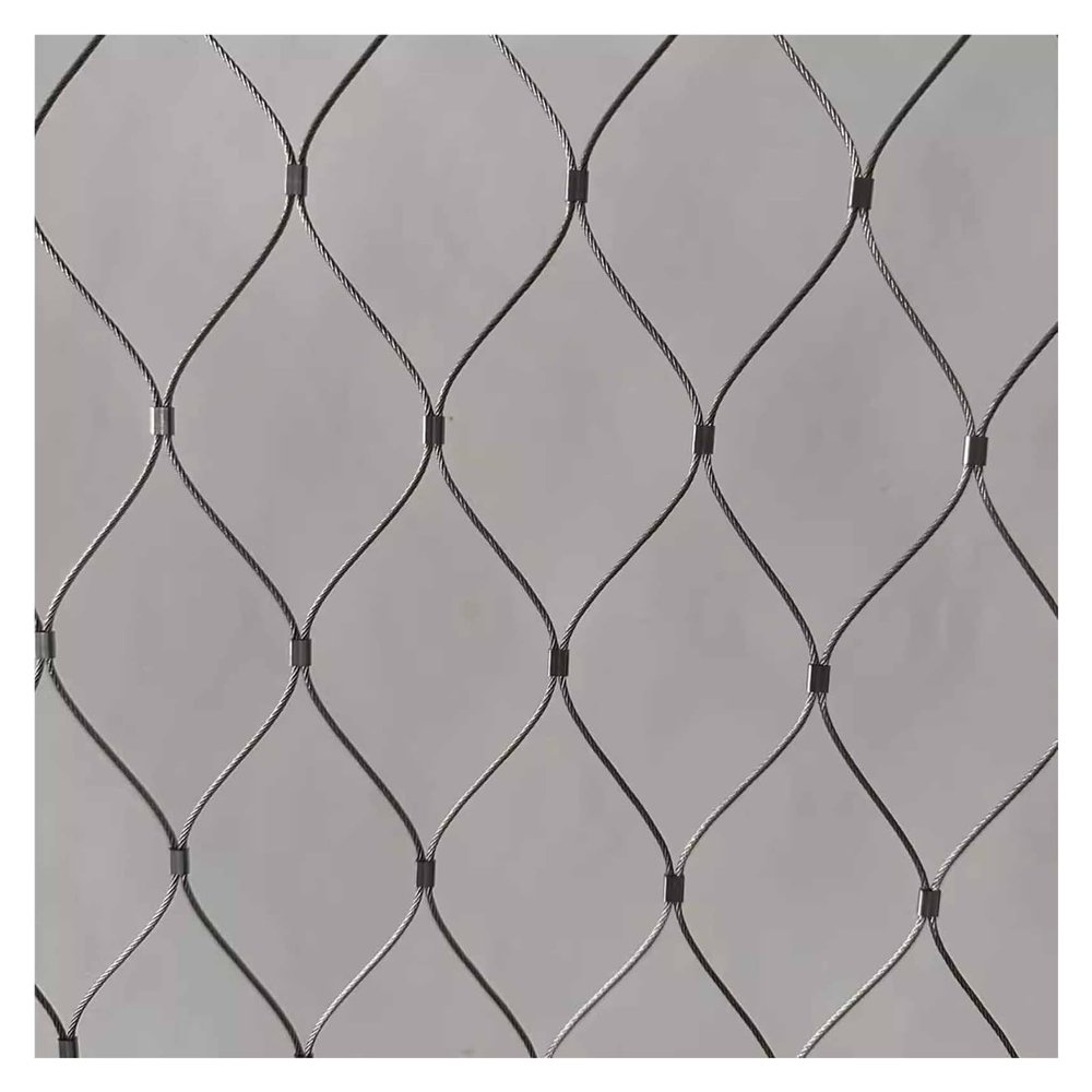 DTVEW 304 Stainless Steel Cable Net, Flexible Cable Railing Net, 8 cm/1.5 mm Plant Climbing Mesh, Garden Boundary Fall Protection and Anti-Theft Fence (1.2 x 16 m)