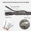DTVEW 304 Stainless Steel Cable Net, Flexible Cable Railing Net, 8 cm/1.5 mm Plant Climbing Mesh, Garden Boundary Fall Protection and Anti-Theft Fence (1.2 x 16 m) view 3