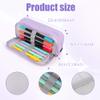 Large-Capacity Pencil Case for Girls with 3 Compartments view 3