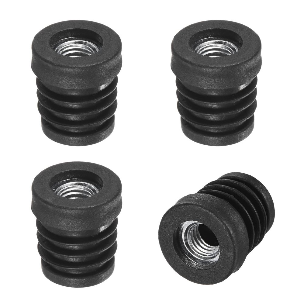 M METERXITY 4-Pack M8 Threaded Inserts for Round Tubes, 3/4" (19 mm) OD
