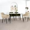 Mevsim Store Dining Chairs Set of 2, Beige Bouclé, Armrests and Metal Legs view 3